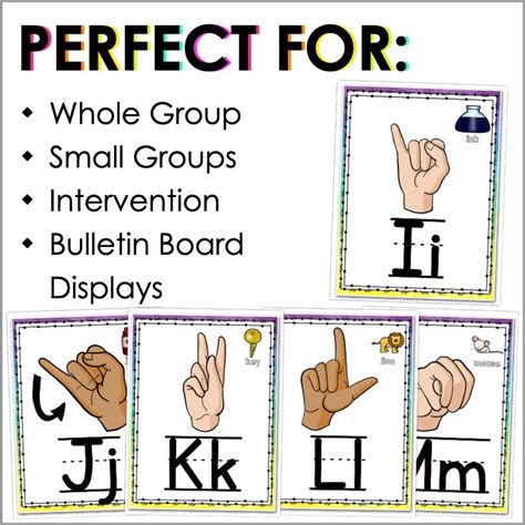 Asl Sign Language Alphabet Posters Teacher Jeanell