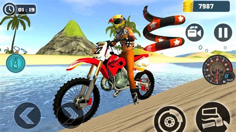 Motocross Beach Bike Stunt Racing Offroad Uphill Motorbike Rider