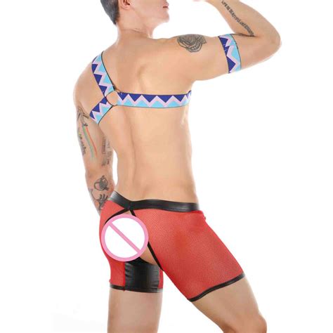 Fetish Chest Harness Men Sexy Body Elastic Bondage Boxers Underwear Set Shoulder Lingerie Hombre