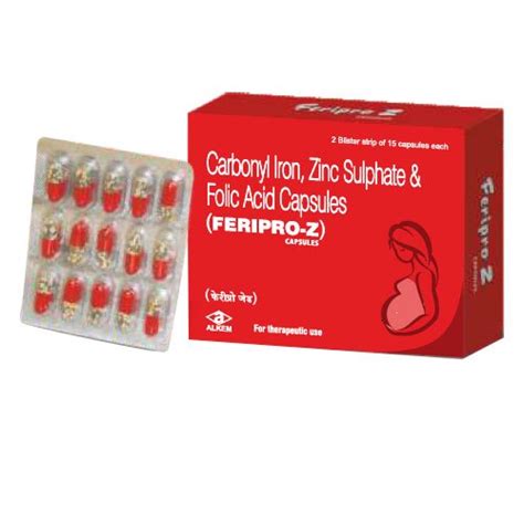 Carbonyl Iron Zinc Sulphate And Folic Acid Capsules At Best Price In