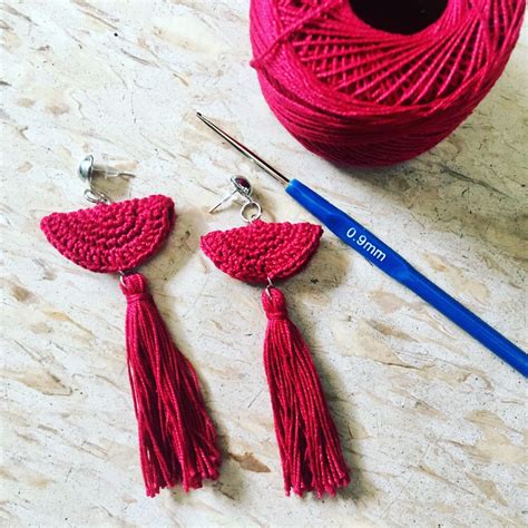 Tassel Crochet Earrings Easy Steps For Beginners Youtube Crochet