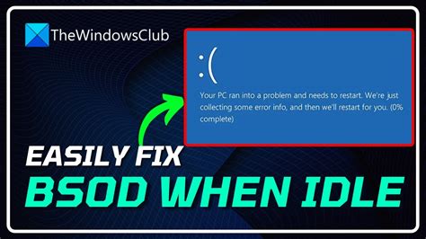 How To Fix Windows 11 Blue Screen When Idle Easy Solutions YouTube