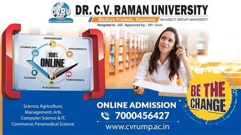 Dr C V Raman University Khandwa Is Now 100 Online Admission Open