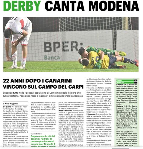 Modena Fc Resto Del Carlino Derby Canta Modena Anni Dopo I