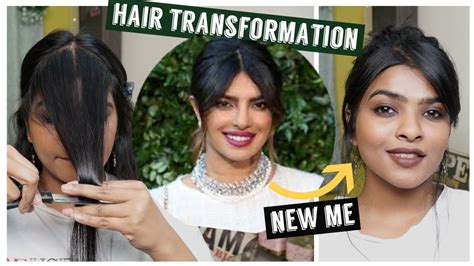 Priyanka Chopra Inspired Fringe Bangs How To Cut Hair Bangs At Home 2020 Shalini