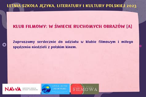 Szkoła Języka i Kultury Polskiej Uniwersytet Śląski 9 klub filmowy