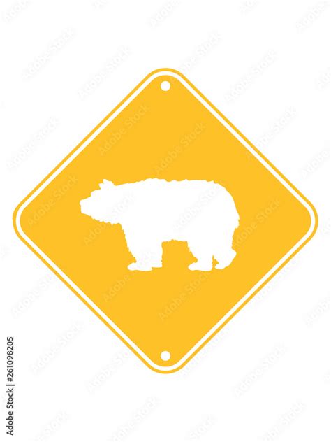 vorsicht braunbär eisbär gefahr achtung gebiet zone schild grizzlybär