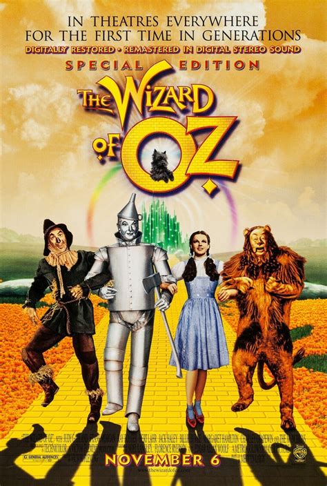 The Wizard Of Oz 1939 Original Movie Poster Re Release 1998