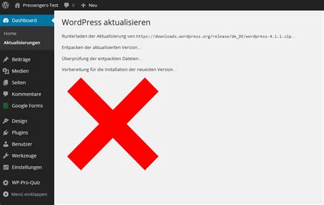 Wordpress Manuell Aktualisieren Pressengers