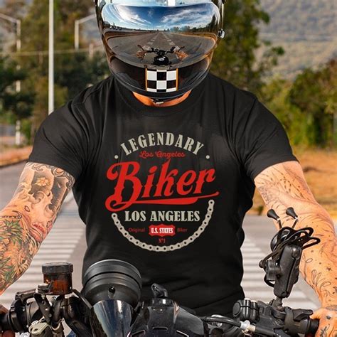 T Shirt Moto Homme Marqu D Un Design Original Legendary Biker