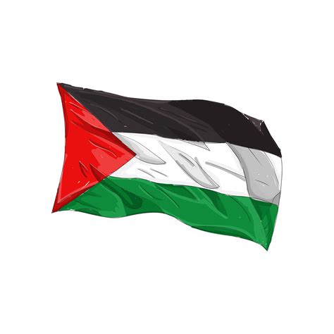hand drawn palestine flag  vector art  vecteezy