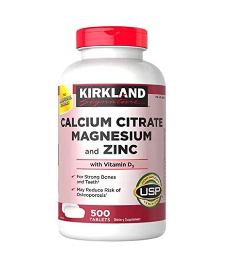Kirkland Кальций+Магний+ Цинк+Витамин D3. 500 штук | Calsium Citrate ...
