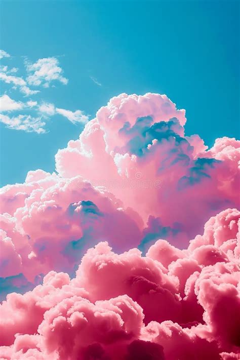 Pink clouds in the sky stock image. Image of pink, wallpaper - 316128225