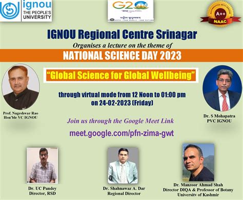 IGNOU RC Srinagar News Events Latest Webinar On The Celebration