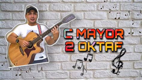 Belajar Tangga Nada C Mayor Oktaf Pada Gitar Youtube