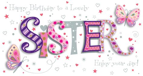 Sister Birthday Handmade Embellished Greeting Card Cards