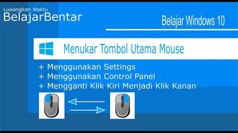 Belajar Windows 10 Cara Mengganti Settingan Tombol Utama Mouse Klik