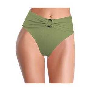 Shekini Donna Bikini Moda Classico Costumi Da Bagno Briefs Nero A Vita Alta Nuoto Tronchi Slip