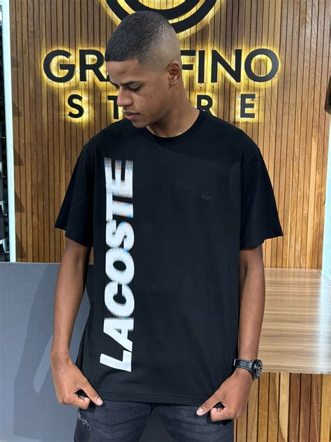 Camiseta Lacoste Preta TH6047 - Granfino Store | Seu estilo está aqui