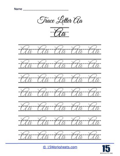 Calligraphy Worksheets - 15 Worksheets.com - Worksheets Library