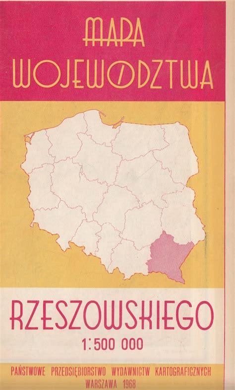 Mapa województwa rzeszowskiego 1968 Rzeszów plan 8004984283