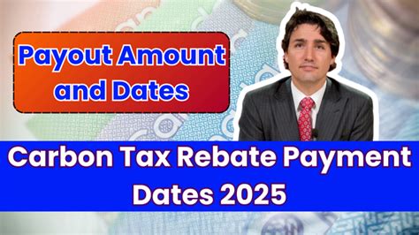 Carbon Tax Rebate Payment Dates Payout Amount And Dates