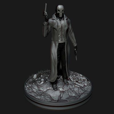 Punisher Noir D Print Model By Dmodeldesigner