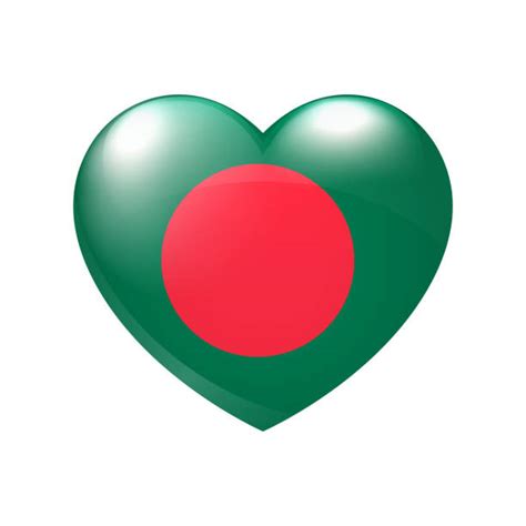 love bangladesh heart flag icon stock illustrations royalty