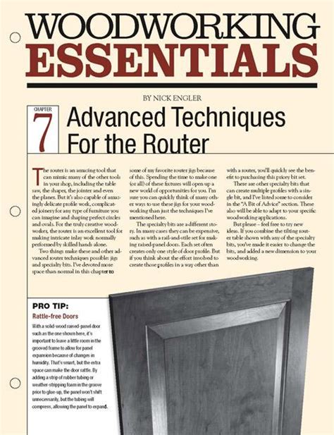 Woodworking Essentials Ch 7: Advanced Router Techniques | Woodworking ...