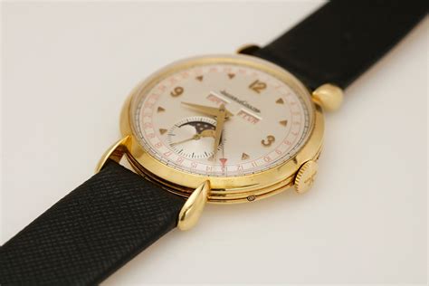 1960 Jaeger LeCoultre Triple Date Calendar Moon Watch For Sale Mens