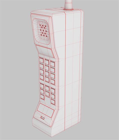 3d Model Lowpoly Motorola Dynatac Retro Phone Vr Ar Low Poly Cgtrader