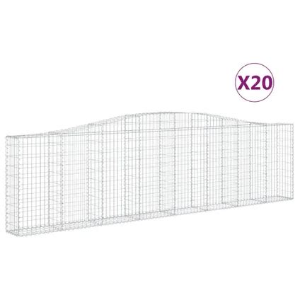 Vidaxl Paniers Gabions Arqu S Pcs X X Cm Fer Galvanis