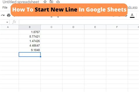 How To Start New Line In Google Sheets Quickly And Easily The