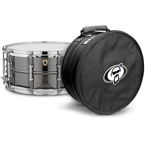 Ludwig Black Beauty Snare Drum With Tube Lugs And Protection Racket