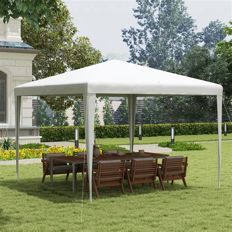 Outsunny 10x10ft Party Tent Portable Gazebo Folding Garden Canopy