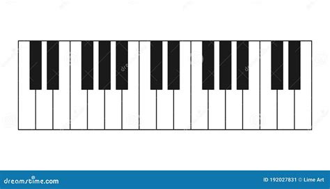 Piano Keys Vector Illustration Part Of A Musical Instrument Stock