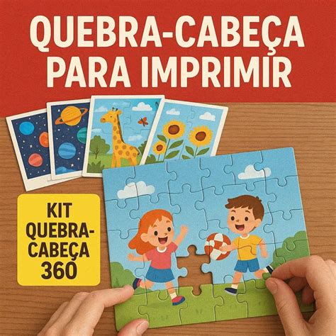 Quebra Cabeça Colorido Para Imprimir - Quebra-Cabeça Colorido de Animais para Imprimir PDF