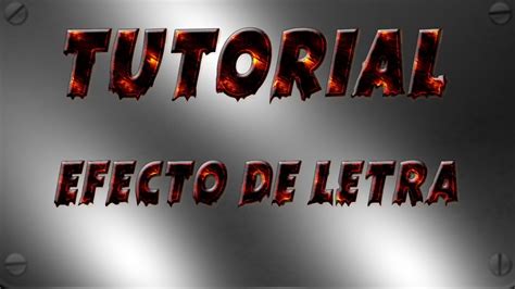 Como Hacer Efecto De Letras En Photoshop YouTube