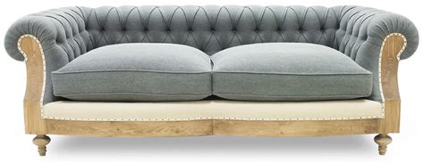 Casa Padrino canapé Chesterfield de luxe gris crème naturel 215 x