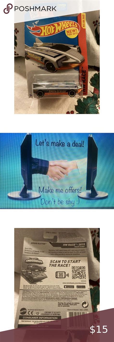 2015 Hot Wheels 180 HW Race Track Aces SPEED SLAYER Gray Orange 5 Dot Z11