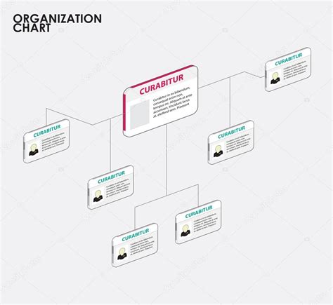 Organization Chart Infographics With Tree Vector Illustration Stock