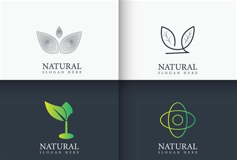 Colecci N De Dise O De Logotipo Natural En Estilo Minimalista