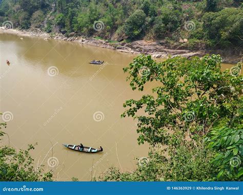 Boating in Dawki River in Monsoon Season Shillong Meghalaya India Stock ...