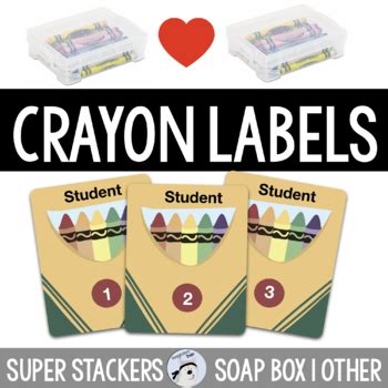 Crayon Box Labels by Designated Dojo | Teachers Pay Teachers