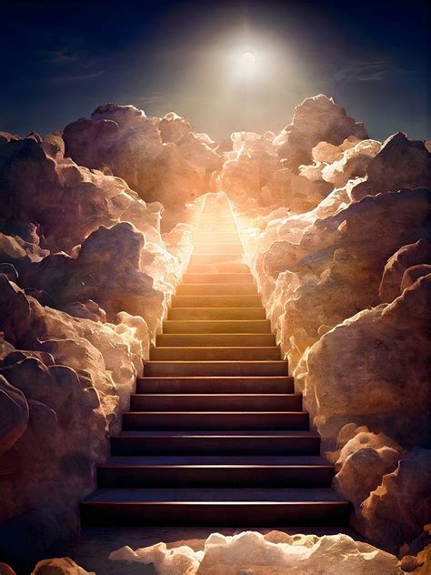 Stairway To Heaven Background Memorial Background Ladder In Etsy In