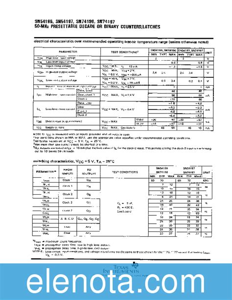 Sn N Datasheet Pdf Kb Texas Instruments Pobierz Z Elenota Pl