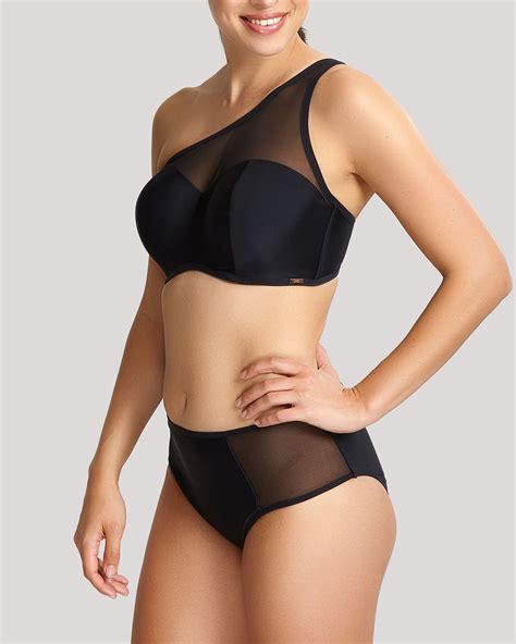 Onyx One Shoulder Moulded Bikini Top TKD Lingerie