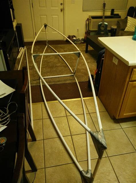 Самодельная байдарка из ПВХ-трубок и скотча | Пикабу