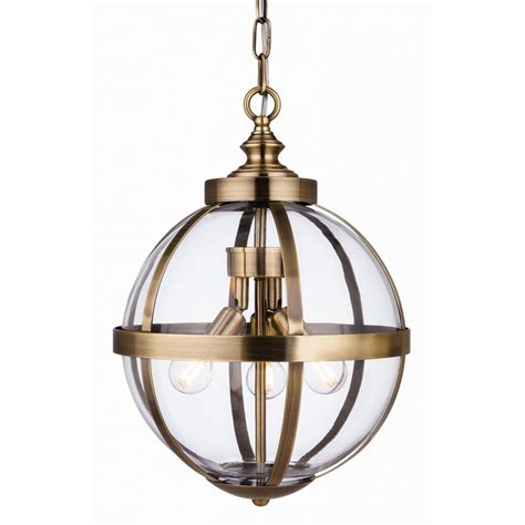 Firstlight 3708ab Monroe 3 Light Ceiling Pendant In Antique Brass Finish N22369 Indoor