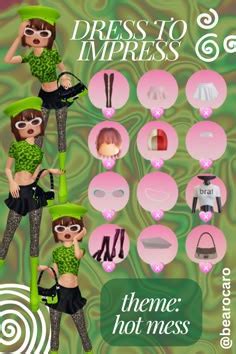 Hot Mess Theme Dress To Impress No VIP Outfit Hack Dress To Impress Ugly Outfits Impress